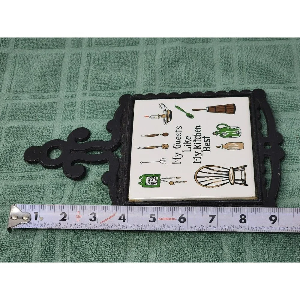 Vintage Trivet Cast Iron Hot Plate Country Farmhouse Decor‎ Retro Wall Hanging